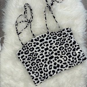 Black & White Cropped Top